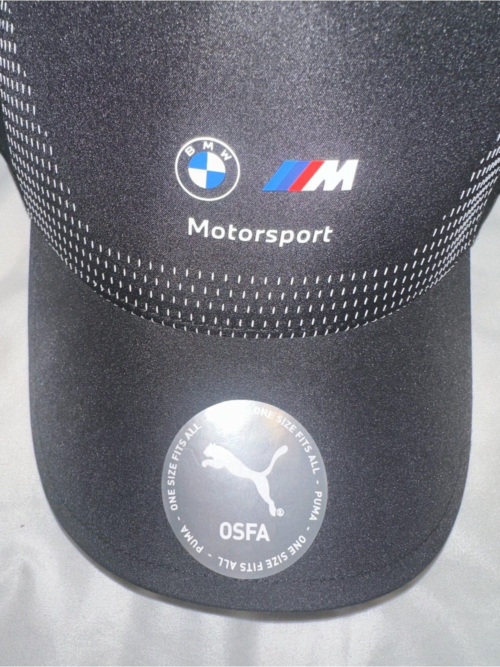 Puma Black Curved-Brim Performance Cap with White Accents - Picture 3 of 6